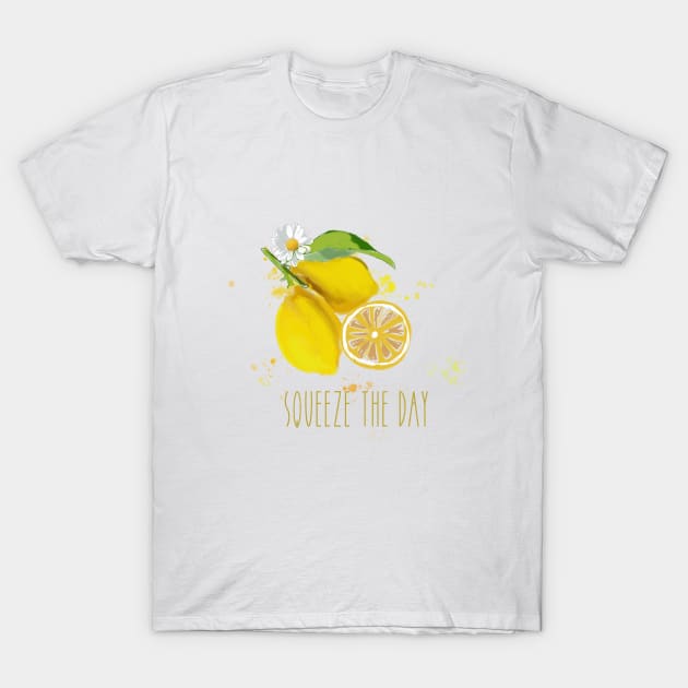 Squeeze the day lemon T-Shirt by Leamini20